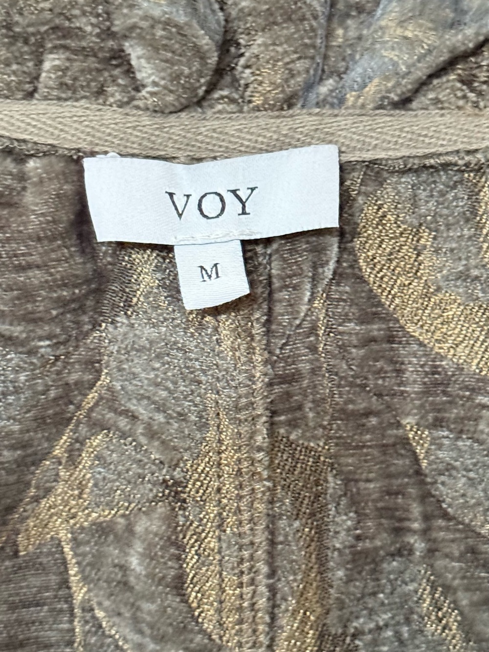 Soybu Olive-Tone Textured Ruffle V-Neck Blouse - Picture 3 of 5